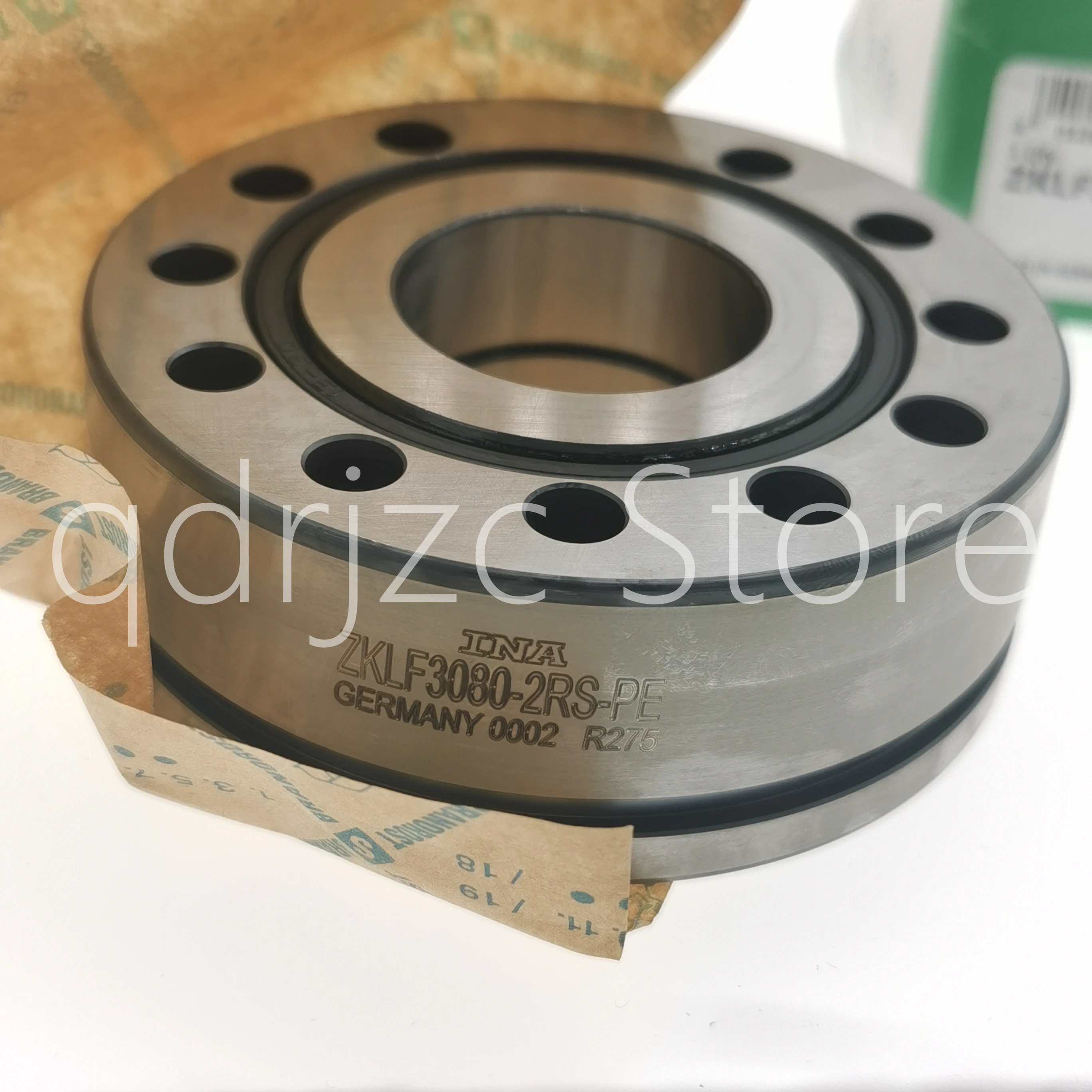 ZKLF3080-2RS-PE thrust angular contact ball bearings with increased tolerance, bidirectional, screw mounting, lip seals on b