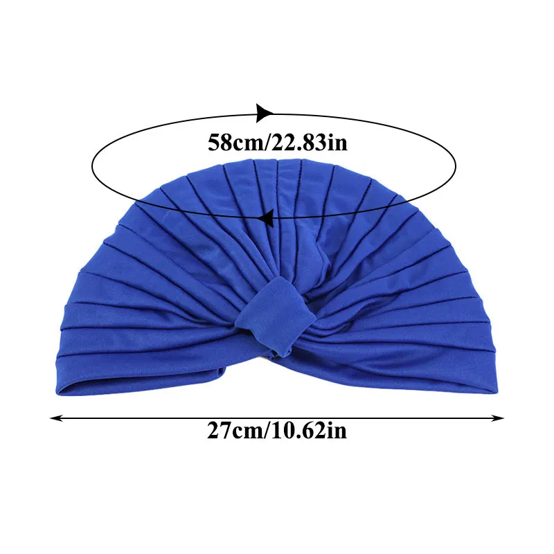 Fashion Solid Color Women Muslim Headscarf Top Knotted Turban Hat Sleep Hat Inner Hijab Bonnet Femme Round Head Cover Headwrap