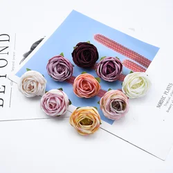 10 Pieces Fake Rose Head Home Decoration Accessories Candy Box Brooch Diy Wedding Bridal Accessories Clearance Birthday Garland