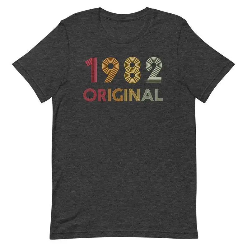 39th birthday T-shirt original 1982 interesting birthday shirt ladies birthday gift summer personality casual cotton unisex