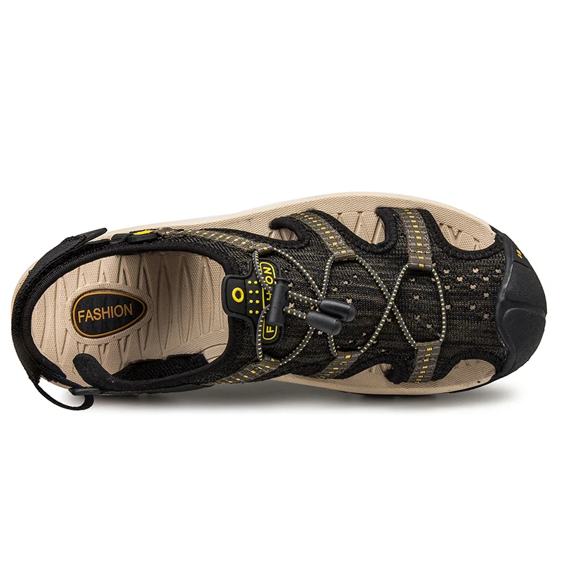 Brand New Summer Men Sandals Fashion Design Breathable mesh Casual Beach Shoes Men Soft Bottom Outdoor Sandals Big Size 38-48
