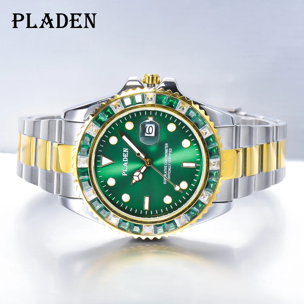 PLADEN Business Reloj de hombre Top Brand Luxury Quartz Watches Men 316L Stainless Steel Clock 30M Waterproof Sport Wrist Watch