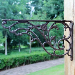 European-style Cast Iron Triangle Support Rack Shelf Right Angle Rack Art Garden Home Decoration