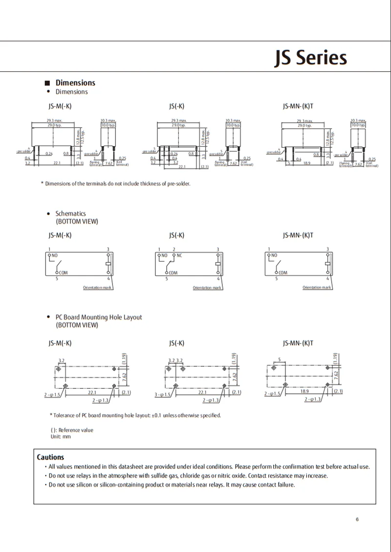 5 Teile/los 100% Original Neue TAKAMISAWA JS5N-K 5VDC JS12-K 12VDC JS24N-K 24VDC DIP-5 8A Power Relais – Detail 6
