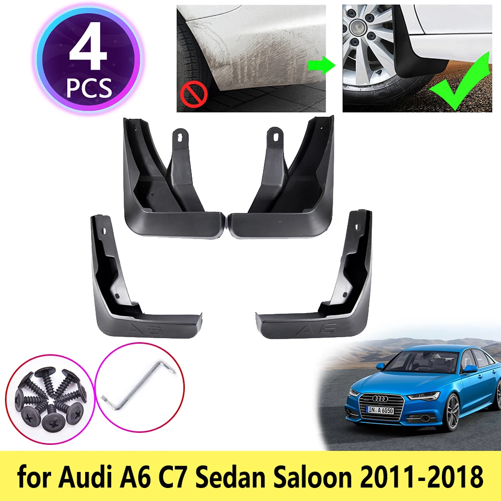 

for Audi A6 C7 Sedan Saloon Avant 2011~2018 Mudguards Mudflaps Fender Guards Splash Mud Flaps Accessories 2012 2013 2015 2016