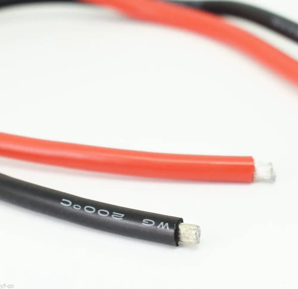 1pc 20センチメートル10AWG EC5女性ジャックバッテリコネクタシリコーンワイヤーdiyケーブル赤 + 黒