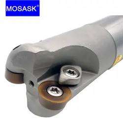 MOSASK EMR 페이스 밀 도구, CNC 금속 작업 선반, 텅스텐 가공, 라운드 노즈, 25 32 MM 카바이드 밀링 커터