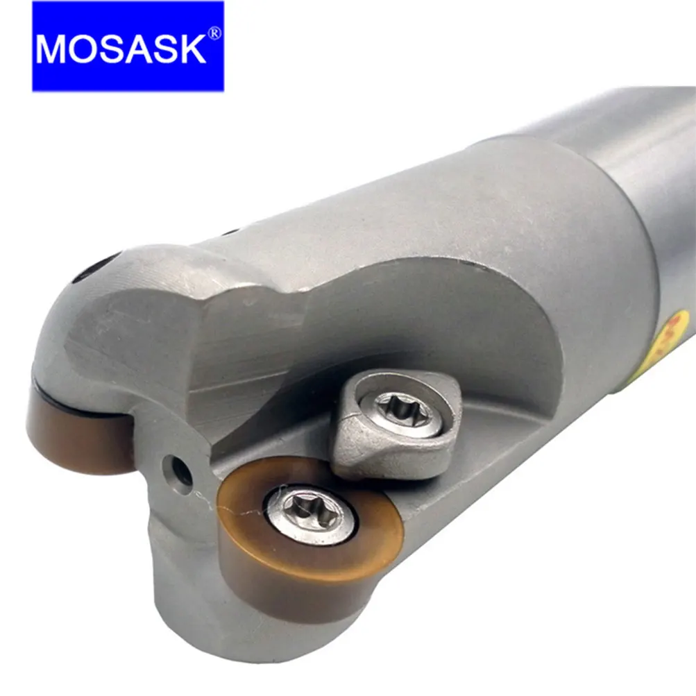 Mosask Emr Face Mill Tool Cnc Metal Trabalhando Torno Tungstênio Usinagem Nariz Redondo Carbide Fresa 25 mm 32 mm
