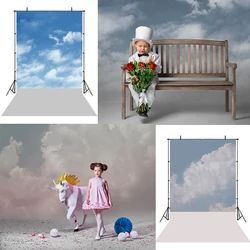 Mocsicka Blue Sky Background Clouds Kids Portrait Photography Sunset Boy Girl Birthday Photostudio Plane Flying Poly Backdrop