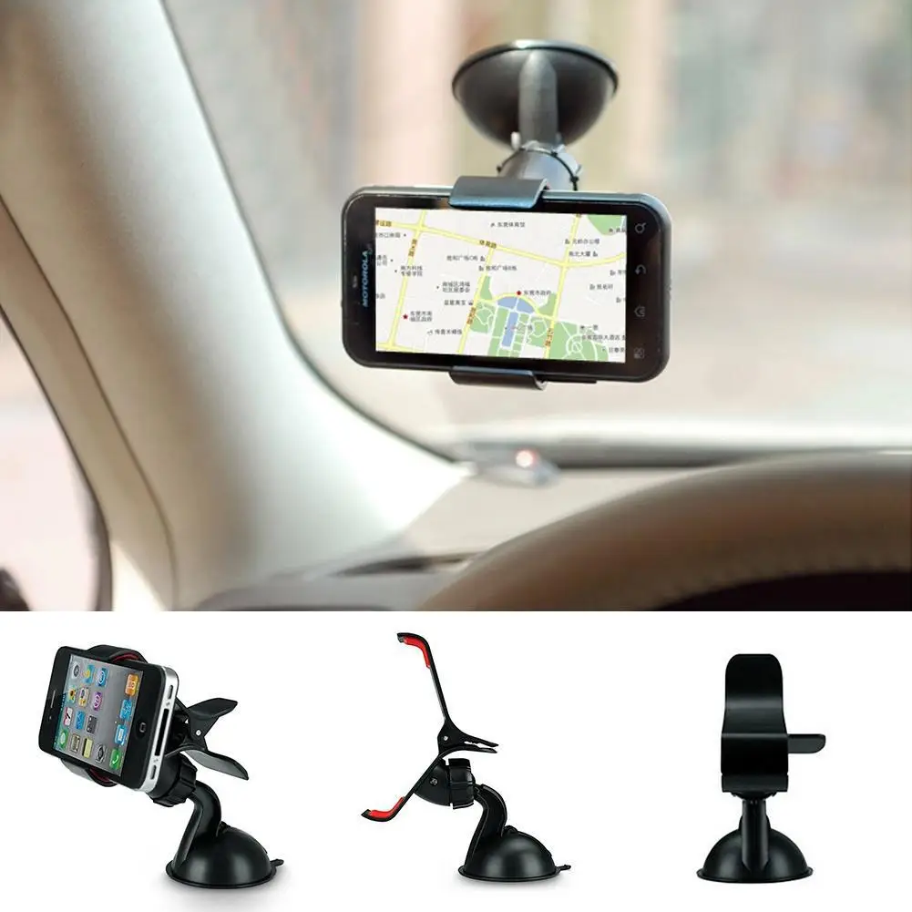 Universal 360 Degrees Rotation Car Mobile Phone GPS Sucker Holder Clip Stand Non-slip Mat Rubber Mount Phone Holder Pad