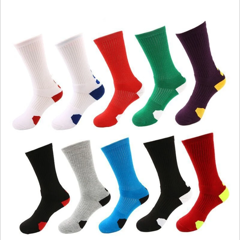 Classic High-Top Towel Sports Socks Terry Thick Non-Slip Elite Basketball Socks Men\'s High-Top Socks