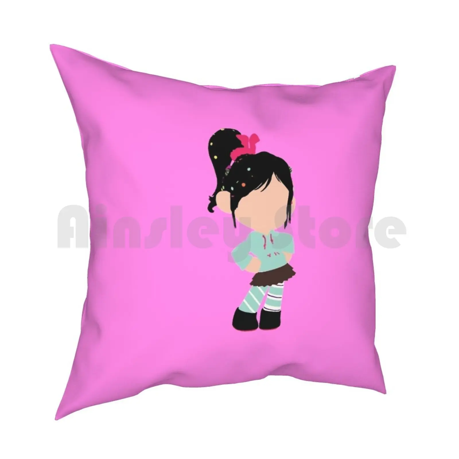 Sugar And Spice Pillow Case Printed Home Soft Throw Pillow Wreck It Ralph Wreck It Ralph Vanellope Von Schweetz