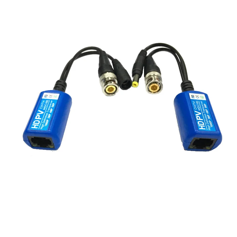 5 Pairs 5MP CCTV Video Balun Coax BNC Video Power Balun Transceiver Connectors to CAT5e 6 RJ45 Connector