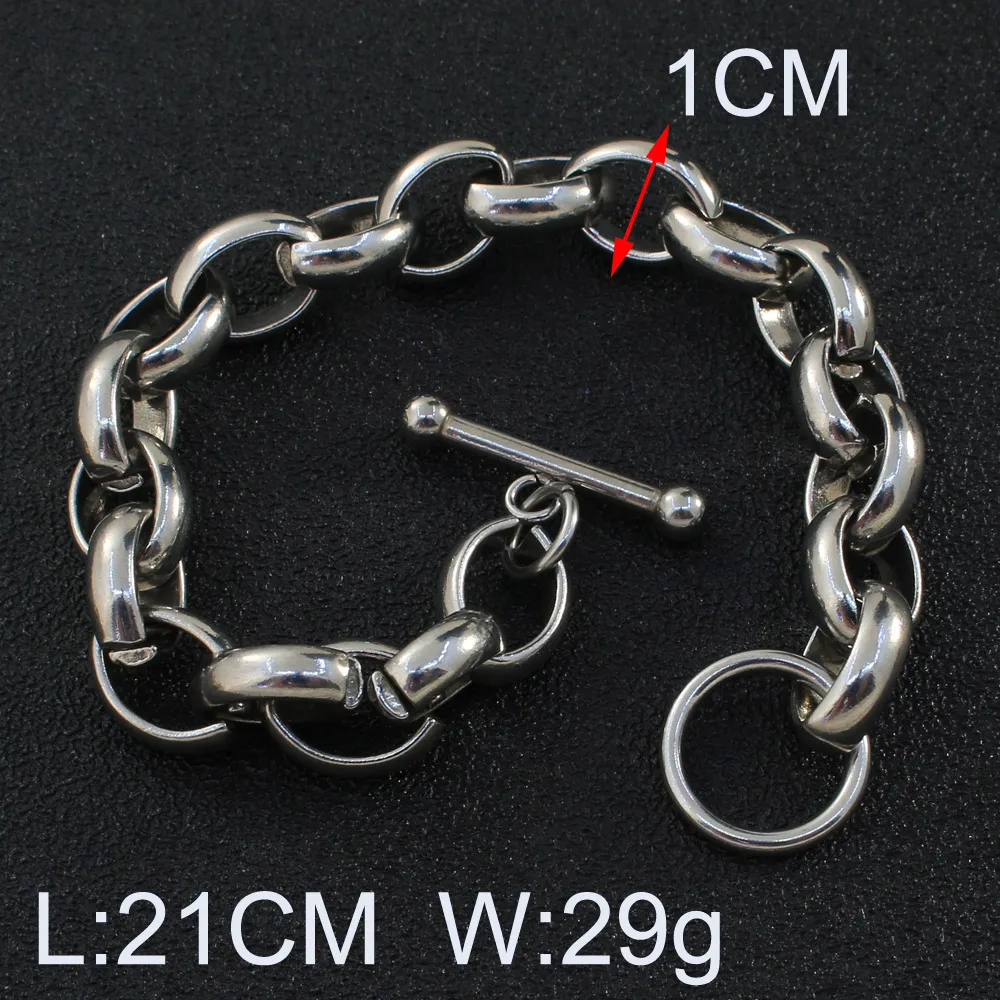 Gold & Silver Color Chain Bracelet Stainless Steel Jewelry Fashion For Woman Man High Quality Gift BYXZDVAG