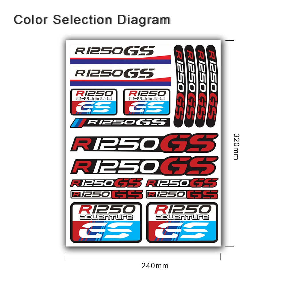 Motorcycle reflective decals personalized unique body helmet decoration logo sticker kit is suitable for R1250GS r1250 gs r 1250