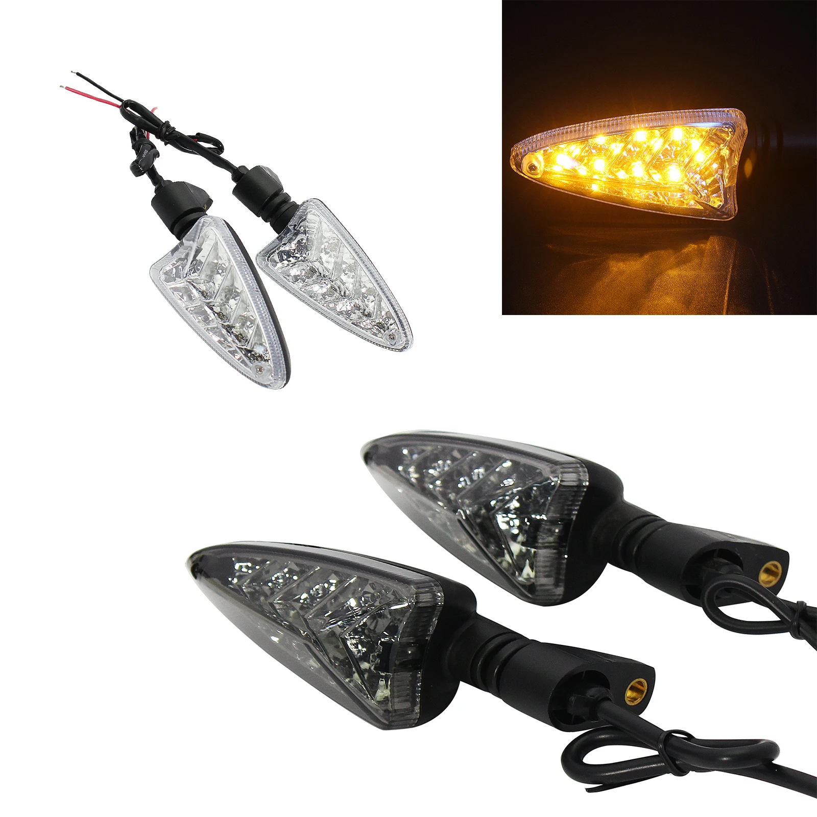 36MM LED Turn Signal Indicator Motorcycle Rear Clear Light For Triumph Tiger 800 XC 2011-2015 Speed Triple 1050 2009-2015