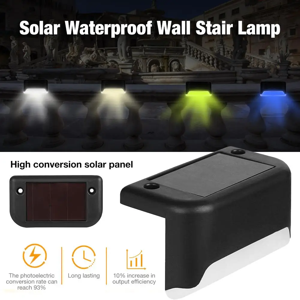 

Solar Light Outdoor Waterproof Wall Light Solar Stair Lamp Intelligent Control Light for Garden Path Courtyard Stairs Fences