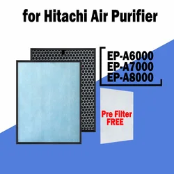 Replacement Hepa & Carbon Filter Compatible Hitachi EP-A6000 EP-A7000 EP-A8000 Air Purifier