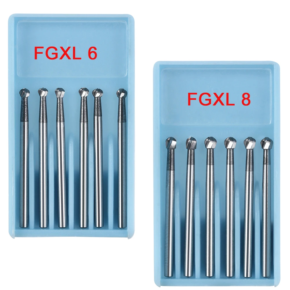 1Pack 25mm FGXL4/ 6 / 8/ 557 Azdent Dental Drills Surgical Carbide Cutters Finishing Tungsten Burs  High Speed Handpiece