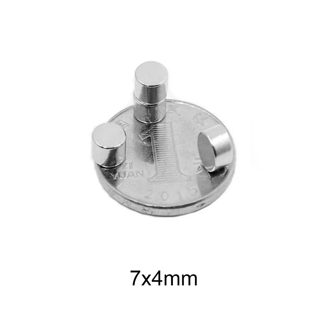 20/50/100/200/300pcs 7x4 mm Powerful Magnets 7mmx4mm Permanent Small Round Magnet 7x4mm Neodymium Magnet  Strong 7*4 mm N35