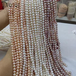 Natural Freshwater Pearl Beads High Quality 36cm Punch Round Loose Pearls Bead for DIY Women Necklace Bracelet Jewelry Making