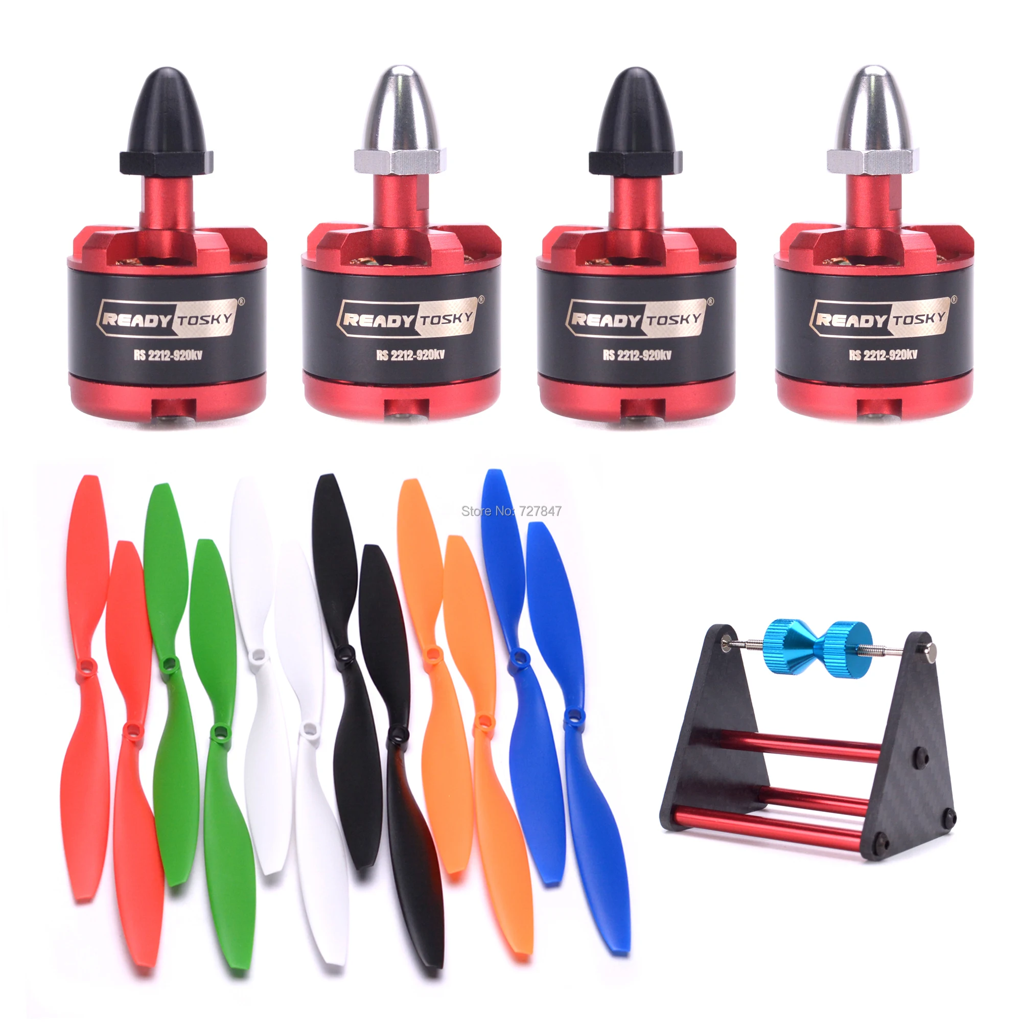 RS2212 2212 920KV 2CW / 2CCW 2-4S Borstelloze Motor + 6Pairs 1045 Propeller + Propeller Balancer voor F450 S500 Fpv Quadcopter