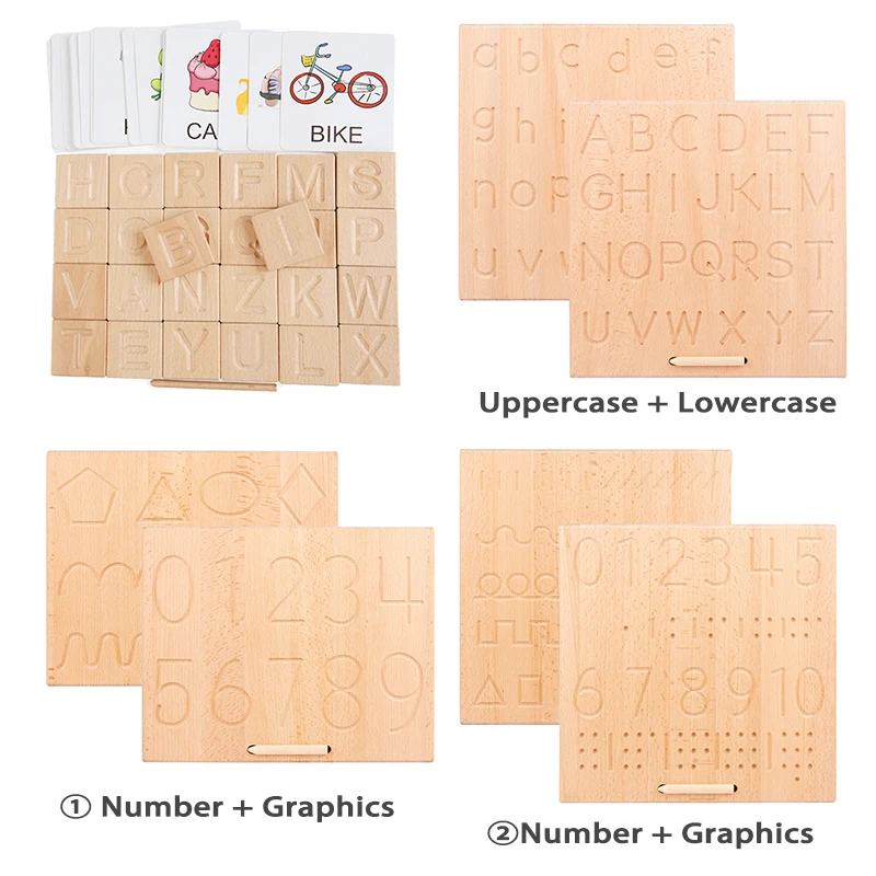 Kids Magnetic Writing Drawing Board Toy Alphabet Number Writing Skill Training Montessori Educational Learning Toy Word Spelling