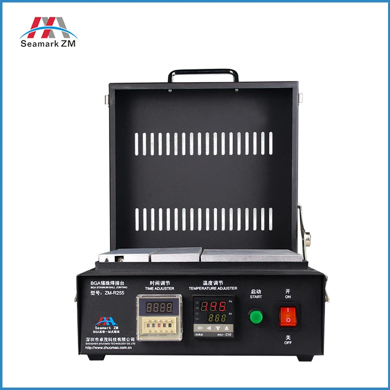 Seamark Zhuomao BGA Soldering Station ZM-R255 Reballing Machine 600W High Power Teppanyaki  BGA Welding Tool Heating Station china 110 230v intelligent 1 2l soymilk maker midea whc13y41 soybean milk multifunctional soybean milk machine