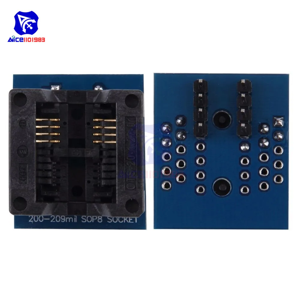 SOIC8 Naar DIP8 Adapter - Programmeer Module Voor 1.27 Mm Pitch IC's - Geschikt Voor O.a. EN25T80, 25L8005, 25F16, W25X80