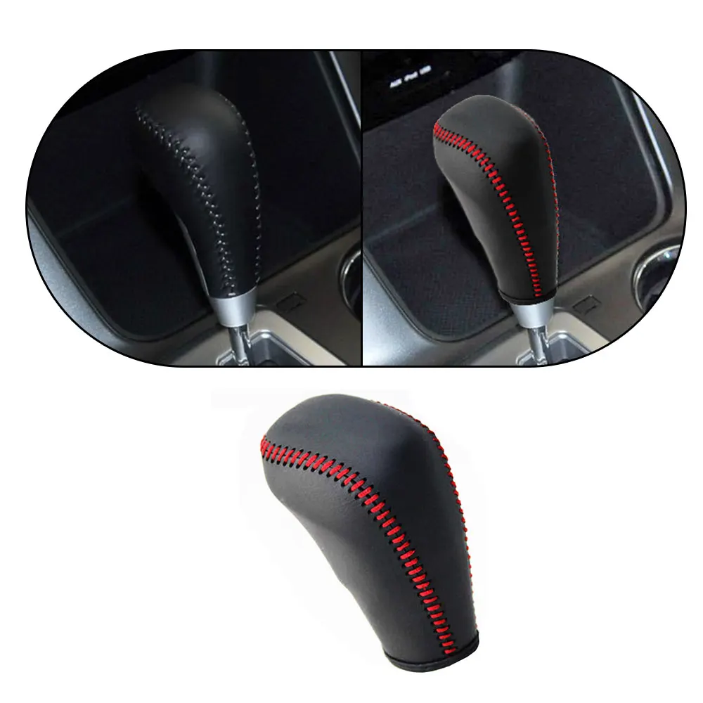 Leather Gear Shift Knob Cover AT For KIA Sorento 2009 2010 2011 2012 Non-Slip Manual Shift Lever