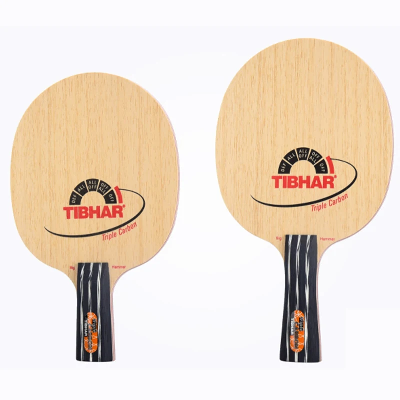 Tibhar-Triple Carbon Tischtennis schläger, schneller Angriff mit Schleife, Sport, Original