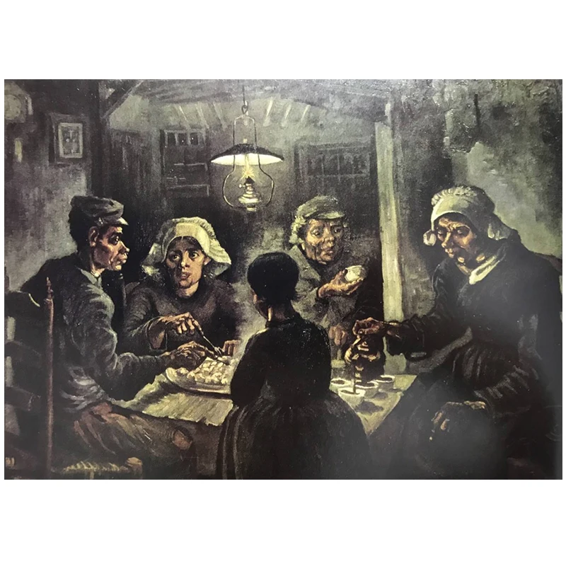 Van Gogh Famous Painting The Potato Eaters 5D Diy Diamond Painting Full Square RoundDiamond Embroidery Rhinestones MosaicZP-3392