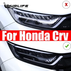 TPU Car Goods Black Headlight Film Protective Sticker for Honda crv cr-v 2017 2018 2019 2020 5th anti-scratch accessories