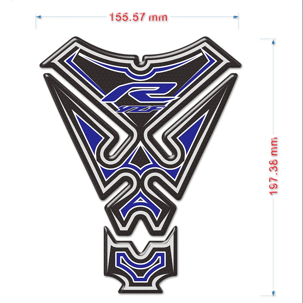 Pegatinas TankPad para YAMAHA YZF-R6 YZF R6, calcomanías protectoras de tanque, emblema del logotipo de la motocicleta 2016 2017 2018 2019 2020 2021 2022