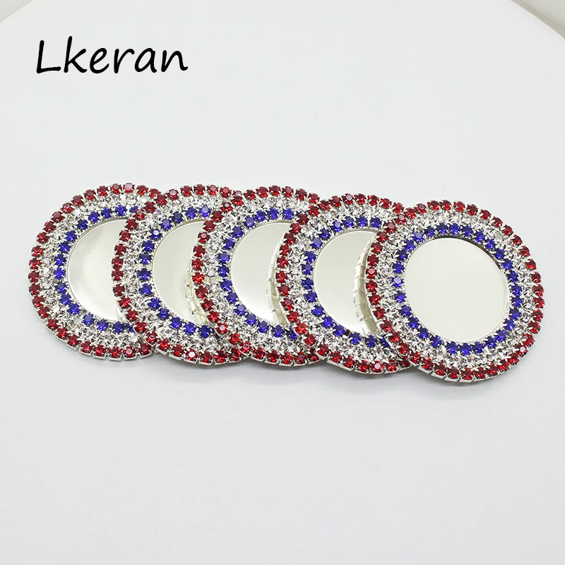 LKERAN 5 sztuk/partia wewnętrzna 25mm trzy rzędy rhinestone przycisk butelka cap taca ustawienie klucz pokrywa pokrywy DIY two...