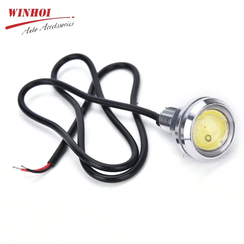 2pcs 23mm Car LED Eagle Eye Daytime Running Light Fog Light License Plate Light Waterproof Car Truck Backup Reverse Lamp Bulb