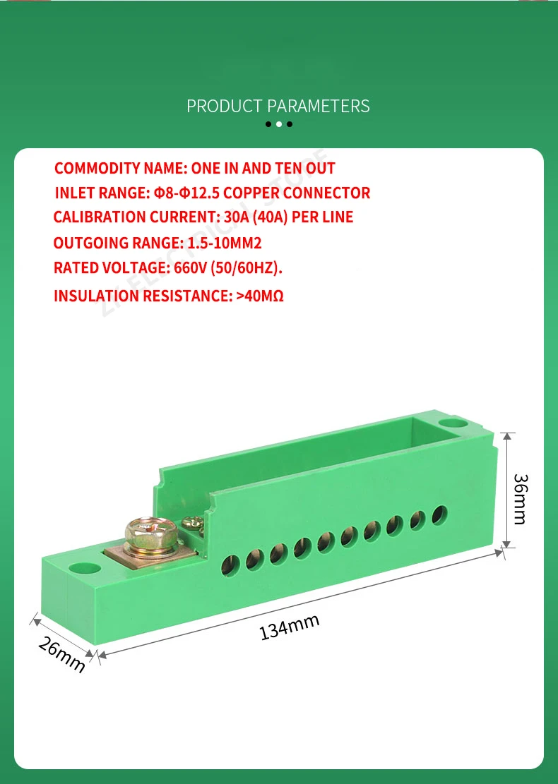 Junction Box, Verdeelkast, Nul Rij, Een Ingang En Meerdere Output, Junction Box, meter Terminal, Splitter, Draad Shunt