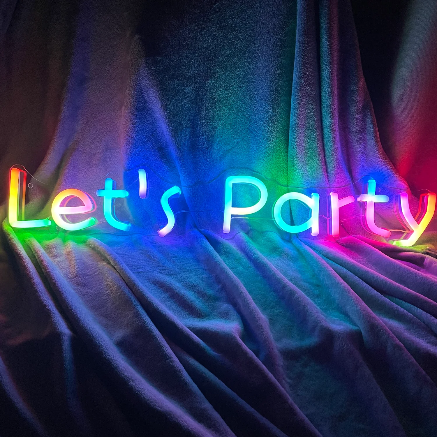 

Let's Party Handmade Custom LED Neon Sign,Wedding Light Sign,Neon LED Sign,Neon Lights,Neon Sign Bedroom Girl,LED Neon