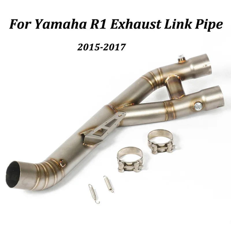 

For Yamaha R1 Motorcycle Exhaust Muffler Modified Front Middle Stainless steel Connection Link Pipe 2015 2016 2017 2018 2019