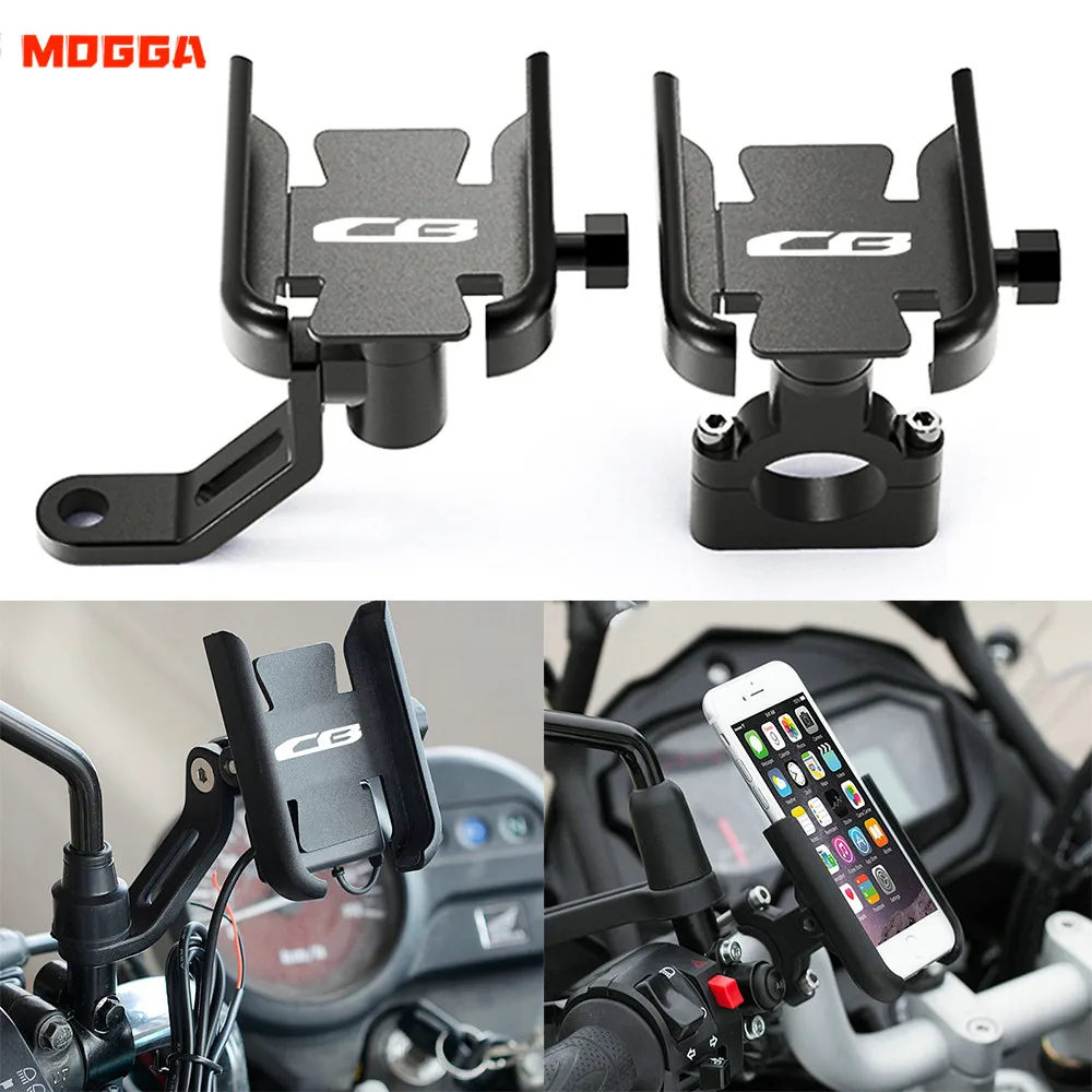 

Для Honda CB125R CB 150R 190R 300R CB250R CB400 CB500X CB500R CB650F CB1100 держатель мобильного телефона GPS Подставка Кронштейн