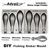Adygil DIY 낚시 도미 싱커 몰드, ADSNSM, 초대형 콤보 도미 싱커, 453g, 566g, 850g, 3 캐비티 1