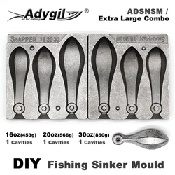 Adygil DIY Fishing Snapper Sinker Mould ADSNSM/Extra Large Combo Snapper Sinker 453g 566g 850g 3 Cavities