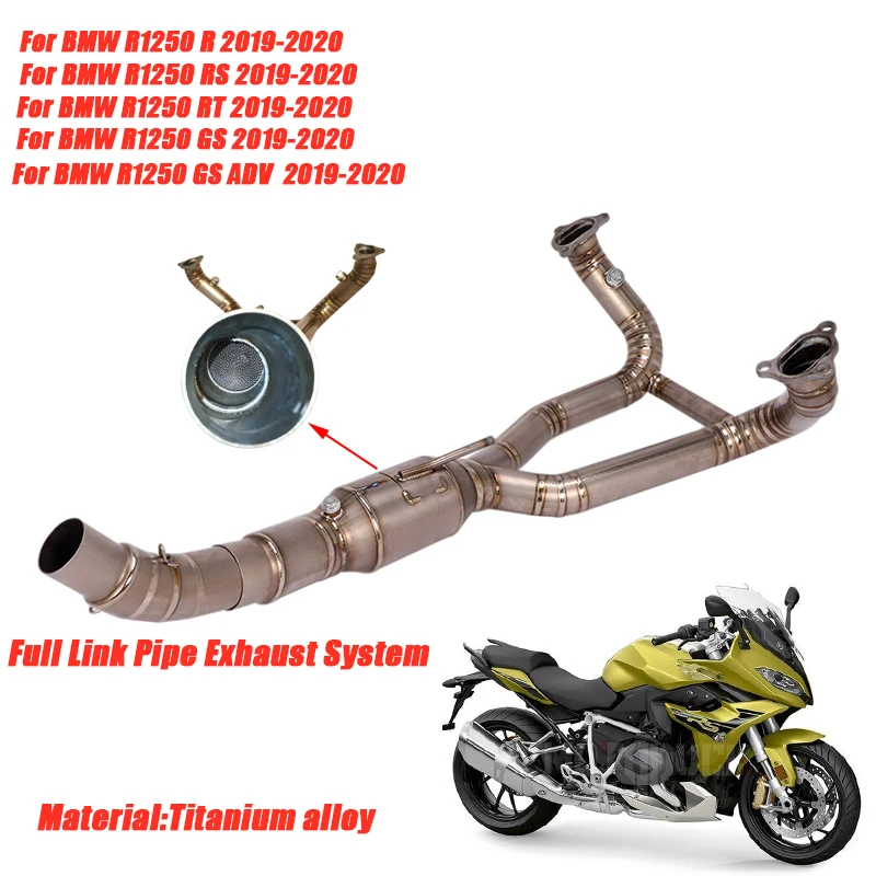 

Full Link Pipe Refit For BMW R1250R 1250RS 1250RT 1250GS ADV 2019-2020 Motorcycle Front Middle Link Tubes Exhaust System