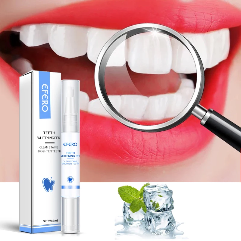 EFERO Teeth Whitening Pen Cleaning Serum Remove Plaque Stains Oral Tools White Teeth Oral Hygiene Tooth Whitening Pen Dentes