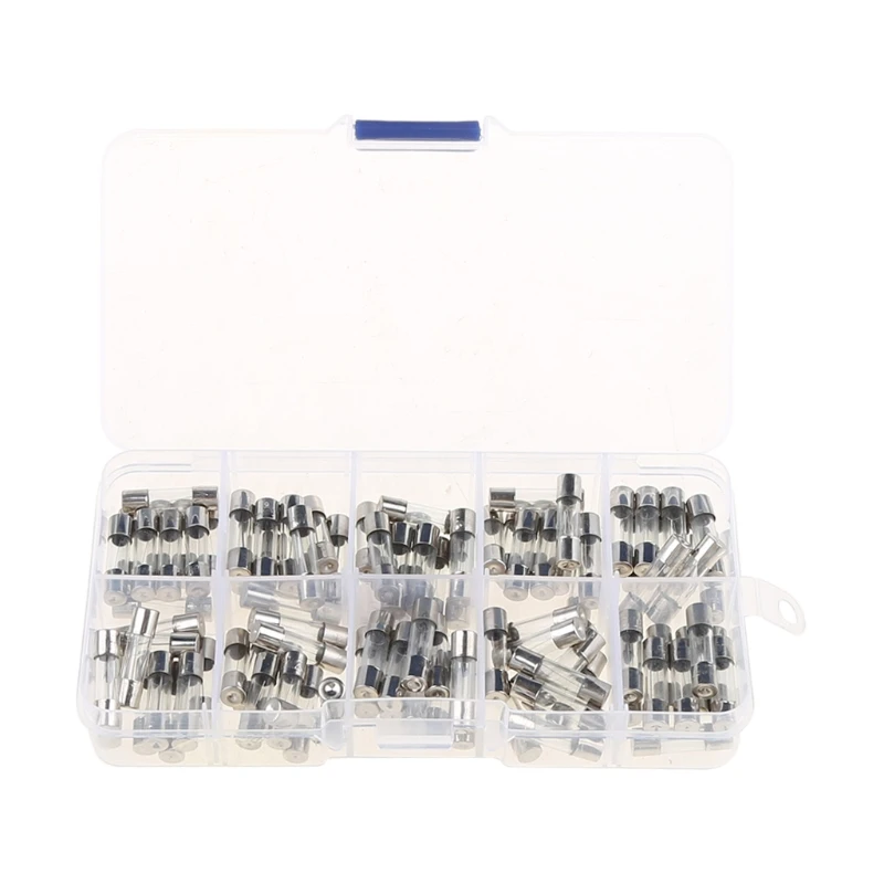 100 Pieces 250V Quick Blow Glass Fuse Tubes Protection High Efficient Cartridge Fuse Electronic Products Accessories