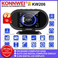 KONNWEI KW206 OBD2 On-Board Computer Auto obd2 Car Digital Computer Scanner Fuel Consumption Water Temperature dashboard Display