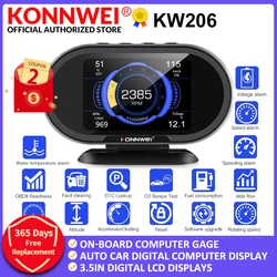 KONNWEI KW206 OBD2 On-Board Computer Auto Car Digital Computer Display OBD 2 Scanner Fuel Consumption Water Temperature Gauge