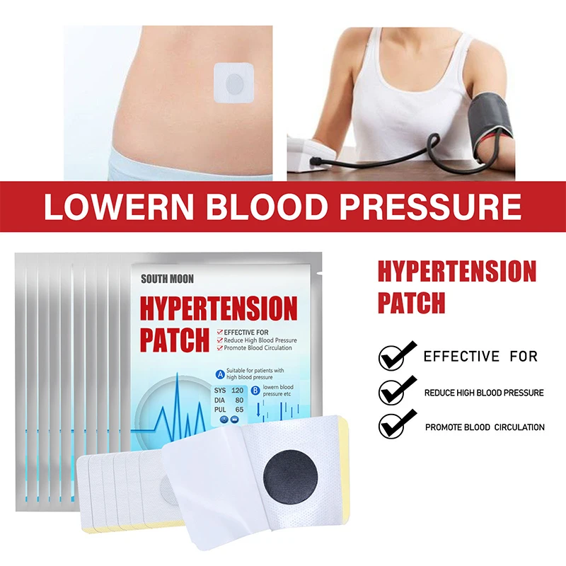 10/30/50/80pcs Hypertension Patch Control High Blood Pressure Medical Plaster Herbal Balance Lower Blood Glucose Treatment