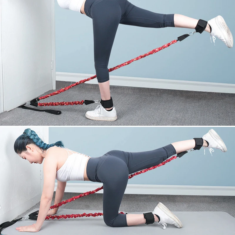 

Эспандеры для бодибилдинга для тренировок ног и бедер, веревка для домашнего спортзала с сумкой для хранения, ремень для силовых тренировок