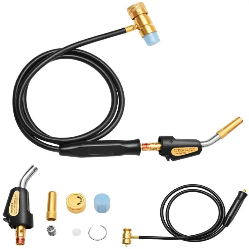 Torch Gas Welding Piezo Ignition Flame Brazing Tool 1.5m Hose BBQ Heating Quenching HVAC Plumbing New Propane Torches